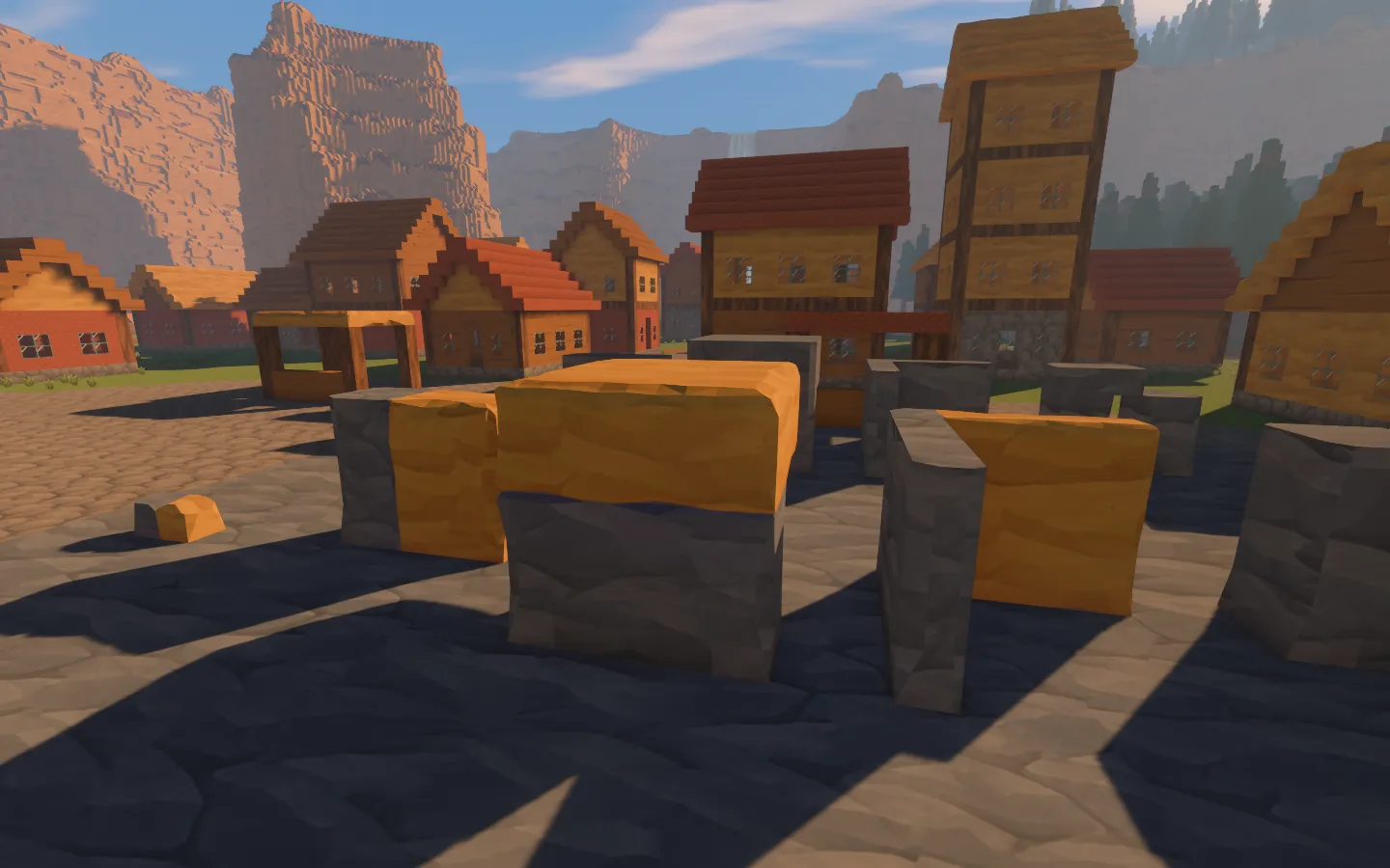 Stone and sandstone test pieces from the first evening of material experiments.